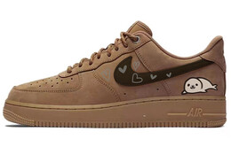 Кастомизированные кроссовки Nike Air Force 1 Skateboarding Unisex, темно-коричневый cj9179-200(team10-爱心海豹) | dark brown