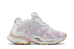 Кроссовки Balenciaga Wmns Runner Sneaker White Pink, белый 677402 w3rb3 9059