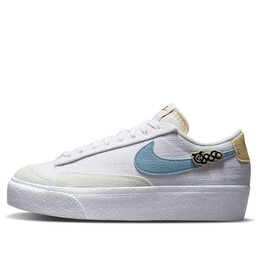 Кроссовки блейзер низкая платформа next nature Nike, белый dj6376-100 | white/boarder blue/pink oxford
