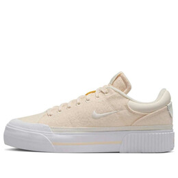 Кроссовки court legacy lift 'light ivory white' Nike, белый fz2606-101 | light ivory/white/grey