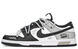 Кроссовки Nike Dunk Skateboard Shoes Unisex Low-Top Black White Gray dd1391-100(teama-不羁涂鸦)