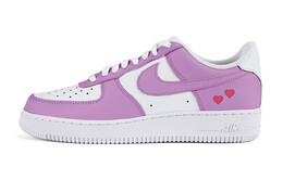 Кроссовки Nike Air Force 1 Skateboarding Shoes Women's Low-top White/purple, фиолетовый dd8959-100(team5-女款心心相印) | violet