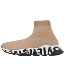 Кроссовки speed trainer 'midsole graffiti - beige' Balenciaga, черный 605942w05ge9791 | cream blackwhite