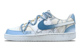 Кроссовки Nike Court Vision 1 Skateboarding Shoes Unisex Low-top White, голубой dh2987-101(team60-星球专辑) | sky blue