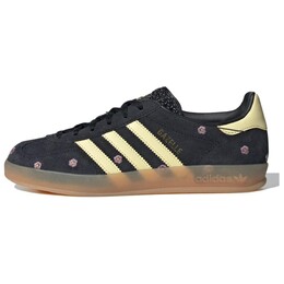 Кроссовки Adidas Gazelle Indoor Core Black Almost Yellow Floral Women's, черный/желтый if4490 | black/yellow