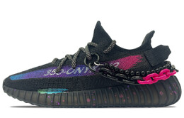 Кроссовки Adidas Yeezy Boost 350 V2 Lifestyle Shoes Unisex Low-top Black Rose Pink, черный hq4540(team188-黑夜霓虹) | black