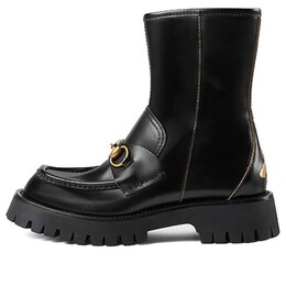 Кроссовки horsebit-embellished ankle boots 'black' Gucci, черный 643900-ds800-1000 | black