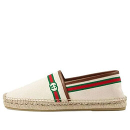 Кроссовки embroidered espadrilles 'interlocking g - white' Gucci, белый 646216-f6lzo-9099 | white