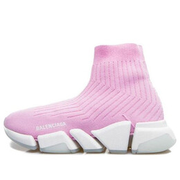 Кроссовки speed 2.0 trainers 'rib-knit pale pink' Balenciaga, розовый 654045w2d815691 | pink/white