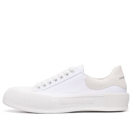 Кроссовки deck skate plimsoll lace up 'optic white' Alexander McQueen, белый 654593w4mv79000 | optic white