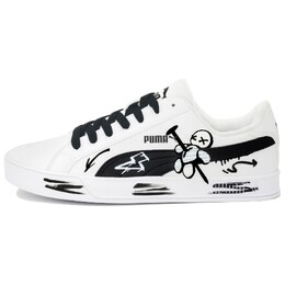 Кроссовки Puma Smash Vulc Skateboarding Shoes Unisex Low-top Black/White, черный/белый 359622-05(team113-巫钉娃娃) | black/white