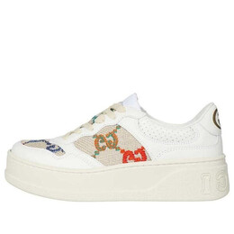 Кроссовки gg sneaker 'multicolor embroidered' Gucci, белый 670408-aabbw-9068 | white/multi-color