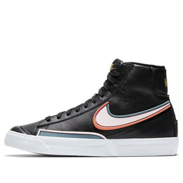 Кроссовки blazer mid '77 'infinite black' Nike, черный dc1746-001 | black/ozone blue/healing orange/light arctic pink