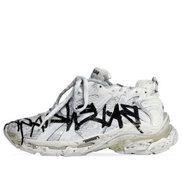 Кроссовки runner graffiti 'white' Balenciaga, белый 677402w3rbq9010 | white
