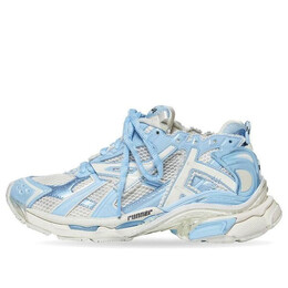 Кроссовки runner sneakers 'white baby blue mesh and nylon' Balenciaga, белый 677402w3rb29744 | white/blue/black
