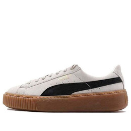Кроссовки suede platform core 'whisper white black' Puma, белый 363559-01 | whisper white/black