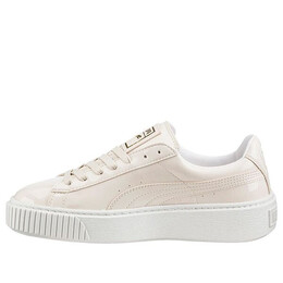 Кроссовки basket platform patent leather Puma, бежевый 363314-02 | cream