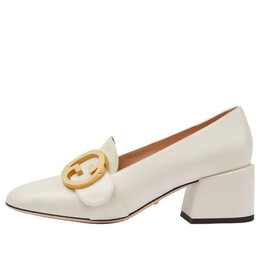 Кроссовки blondie pump 'white leather' Gucci, белый 700053-c9d00-9022 | white