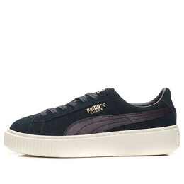 Кроссовки suede platform satin 'black white gold' Puma, черный 365828-05 | black/white/gold