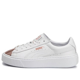 Кроссовки basket platform metallic 'white rose gold' Puma, белый 366169-03 | white/gold