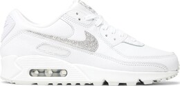 Nike Кроссовки Wmns Air Max 90 SE 'Silver Glitter Swoosh', белый fj4579 100 | white