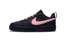 Кроссовки Nike Court Borough Skateboard Shoes Women's Low-Top Black Pink bq5448-115(team506-女款绯墨) | black/pink