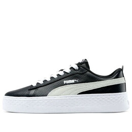 Кроссовки smash platform leather 'black' Puma, черный 366487-11 | black