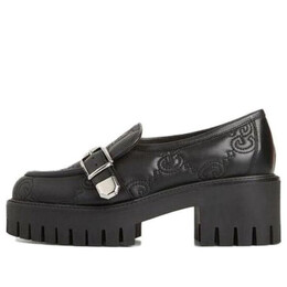 Кроссовки gg matelass slip-on loafers with block heel 'black' Gucci, черный 718388-aaa4f-1058 | black