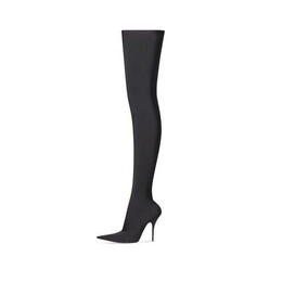 Кроссовки knife 110mm over the knee boots 'black matte spandex' Balenciaga, черный 719816w2es01000 | black