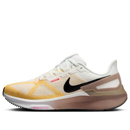 Кроссовки air zoom structure 25 'summit white mink brown black' Nike, белый dj7884-110 | summit white/mink brown/varsity maize/black