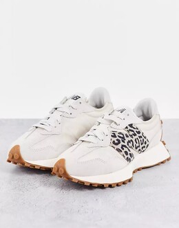Кроссовки для животных New Balance 327 кремового цвета с леопардовым принтом, кремовый 131589797 | off white