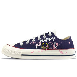 1970-е годы Кеды унисекс с низким верхом Белые/фиолетовые Converse 162065c(team40-紫色假日sbox) | purple