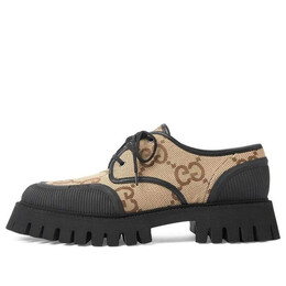 Кроссовки maxi gg lace-up shoes 'beige black' Gucci, черный 751708-ukof0-2552 | black/beige
