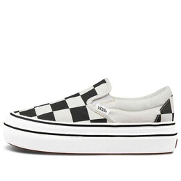 Кроссовки super comfycush slip-on 'big classics checker' Vans, черный vn0a4u1fxt4 | black and white