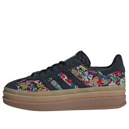 Кроссовки gazelle bold 'liberty london floral embroidery' Adidas, черный ji2572 | core black/supplier colour/gold metallic