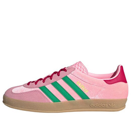Кроссовки gazelle indoor 'pink velvet' Adidas, розовый ji2713 | pink/green/scarlet