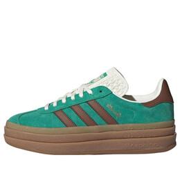 Кроссовки gazelle bold 'green brown' Adidas, зеленый jp8045 | green/brown