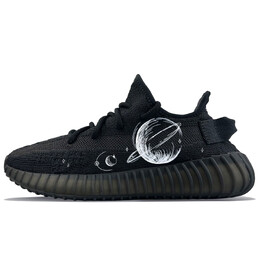 Кроссовки Adidas Yeezy Boost 350 V2 Lifestyle Shoes Unisex Low-top Black, черный hq4540(team373-漫步月球) | black