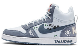 Кроссовки Nike Court Borough Skateboarding Shoes Women's Mid-top Blue/gray, синий 844907-005(team181-星星小熊猫) | blue
