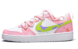 Кроссовки Nike Court Borough Skateboard Shoes Women's Low-Top Pink, розовый bq5448-100（team261-海星派对） | pink
