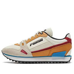 Кроссовки mile rider rf khaki/yellow/white low sneakers Puma, хаки 375836-01 | khaki/white/yellow/blue