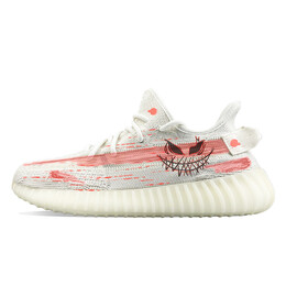 Кроссовки Adidas Yeezy Boost 350 Lifestyle Shoes Unisex Low-top Red/White, белый hq6316(team40-男女款阿卡姆狞笑) | white