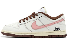 Кроссовки Nike Dunk Skateboarding Shoes Women's Low-top Pink/Brown/White, розовый dd1503-124(team57-女款喵喵) | pink brown white