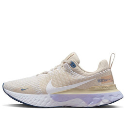 Кроссовки react infinity run flyknit 3 'oat' Nike, бежевый dz3016-101 | cream/purple/white