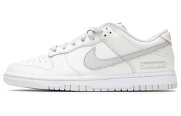 Кроссовки Nike Dunk Skateboarding Shoes Unisex Low-top White, белый hf0730-160(teamfour-男女款线条灰) | white