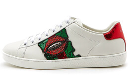 Кеды женские Gucci Ace Low, белый / красный 431919 a38i0 9068