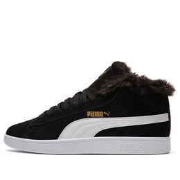 Кроссовки smash v2 plus fleece mid-top sneakers black Puma, черный 385005-01 | black