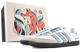 Кроссовки Adidas Samba Series Skateboarding Shoes Unisex Low-top Blue, белый b75806(team40-牛仔很忙s-box) | white