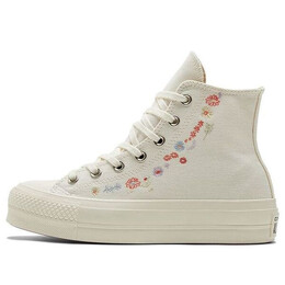 Кроссовки chuck taylor all star lift platform 'embroidered floral - egret' Converse, белый a01586c | white/egret