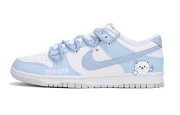 Кроссовки Nike Dunk Skateboard Shoes Women's Low-Top White dh9765-102(team59-女款蓝熊)